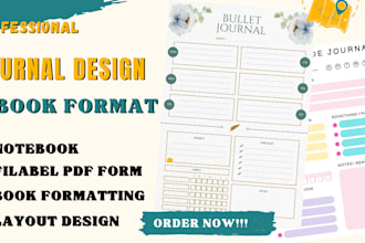 design notebook, journal, planner covers, interiors book and ebook layout format