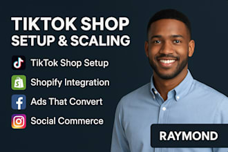 setup tiktok shop, integrate with shopify, fb, ig, metal ads shopify marketing