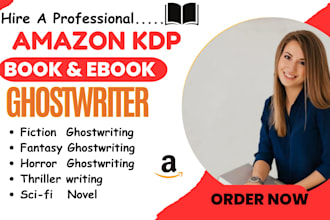 be your fiction ebook ghostwriter, romance, fantasy book editor, horror ebook