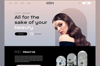 build salon website beauty spa barber shop website