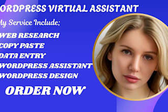 be you wordpress virtual assistant for admin tasks SMM cro website design german