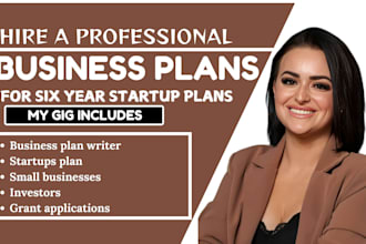write a perfect six year profit and loss business plan for you