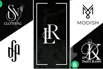 do luxury fashion clothing brand business monogram logo design