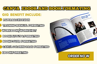 do canva ebook design, ebook formatting, ebook layout design, workbook design