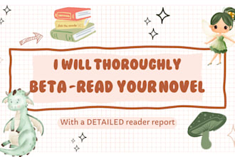 thoroughly beta read your novel