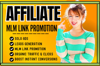 create USA solo ads campaign, clickbank affiliate link promotion, mlm leads