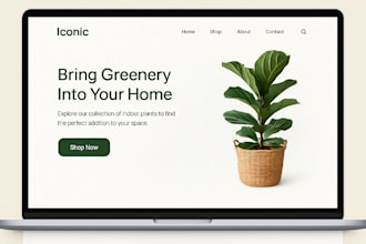 design modern shopify website for nursery, plant, pot and accessories store