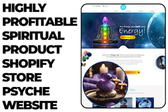 design spiritual product shopify store devotional store psyche spiritual website