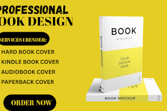 do professional book cover design, ebook cover design, kindle book cover
