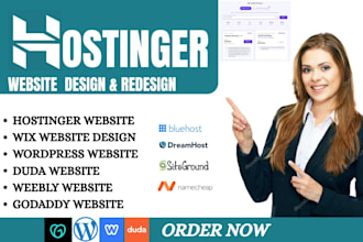 design redesign hostinger wix wordpress weebly duda godaddy ecommerce website