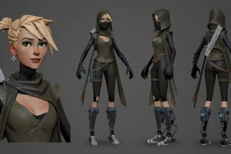 3d character model, 3d mascot model, gmod, mmd, 3d game character, ue5, vrchat