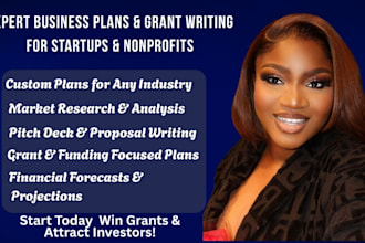 write a compliant business plan with financial projections, startup pitch deck