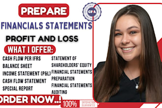 prepare financial statements profit and loss income statement cash flow per ifrs