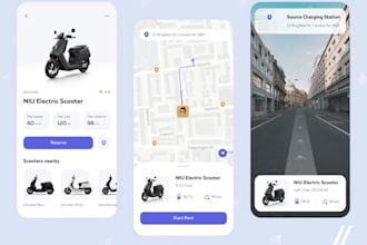 build e scooter app, e bike app rental app, scooter finder app