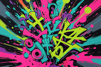 do a illustration expresionism art, graffity, abstract