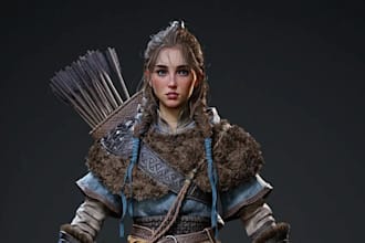create 3d character modeling and rigging for game trailers in unreal engine 5