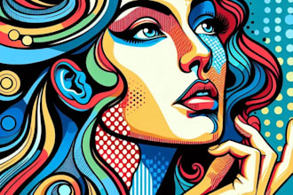do a a pretty wpap or abstract pop art portrait