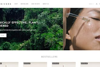 design stunning skincare ecommerce website for peptide serum skincare