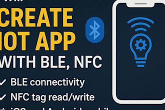 create iot app with ble nfc, nfc tag read write ios and android mobile app