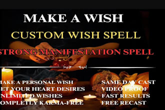 cast a black magic spell to resolve any situation an make your wish come true
