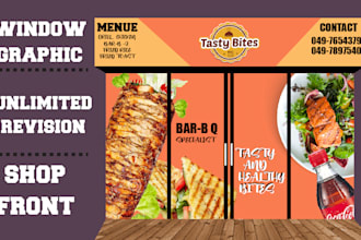 create eye catching shop front or window graphics design