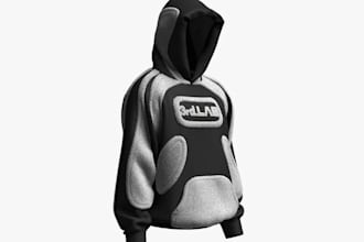 do 3d animated clothing mockup design for t shirt hoodie garment, jersey, shorts