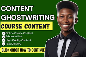 write course content ghostwriting script blog sales development product content