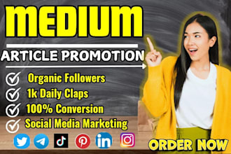 fast medium article promotion to 900k reads and clap 100x daily revenue, ebook