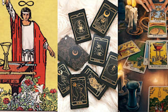 draw custom tarot, oracle, or playing cards with unique illustrations