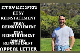 reinstate ebay suspended account, amazon suspended account and etsy account