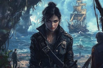 create background illustrations and environment concept art