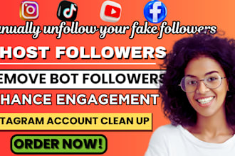 remove bot, ghost, fake followers, delete posts, unfollow instagram followings