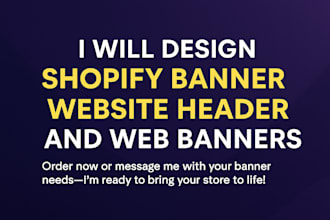 design high converting shopify banner, website header, and web banners
