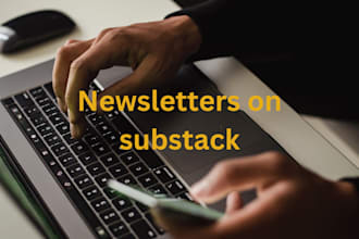 create a branded email newsletter with banner design and set up on substack