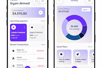 develop fintech app money transfer app digital bank app, p2p leading neobank app