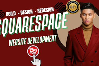 design redesign squarespace website or build website development squarespace