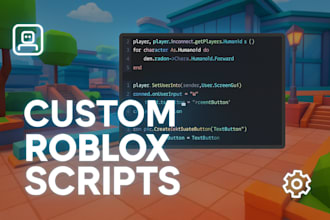 create custom roblox scripts for your game i will code professional lua scripts