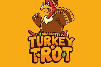 design cartoon charlotte holiday series logo