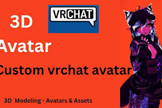 custom vrchat avatar, vr character, furry avatar 3d vtuber model vrc avatar nsfw