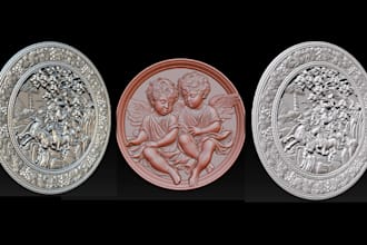 3d bas relief model 3d medallion sculpture 3d modeling 3d coin for 3d printing