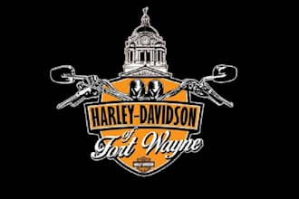 make wonderful classic logo for new harley davidson store