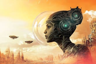 make a sci fi illustration for you