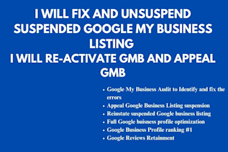reinstate your suspended google my business listing