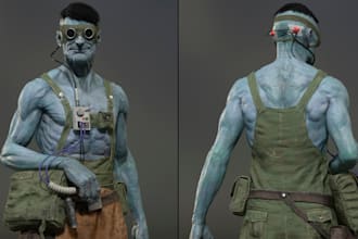 create a realistic 3d game character for unreal unity engine