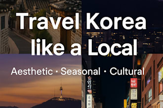 create a personalized and aesthetic korea travel itinerary