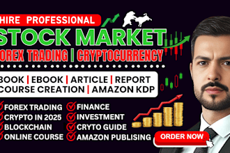 write stock market book, forex trading, finance, nft crypto ebook for amazon KDP