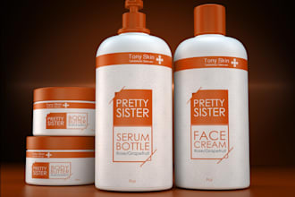 design cosmetic oil private label and packaging mockup 24 hours
