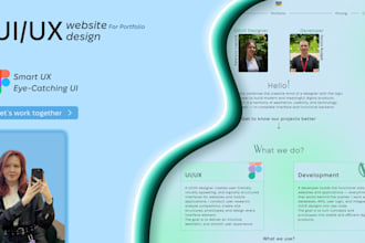 develop user centric and unique UI UX design for portfolio websites in figma