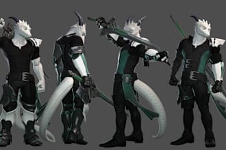create 3d player model sfm model gmod character vrchat mmd model final fantasy
