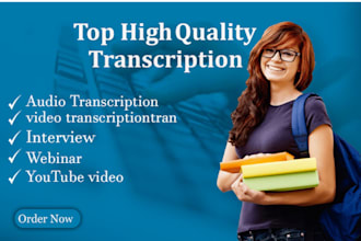 deliver accurate transcripts for english video or audio